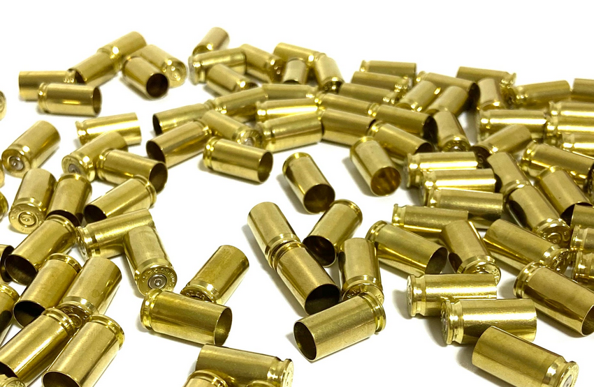 9mm Brass Cassings Pk 100 each